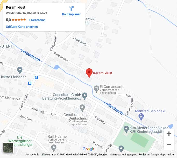 So finden Sie zu uns - Anfahrt - keramiklust